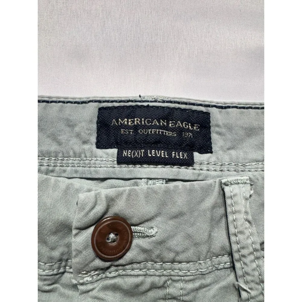 American Eagle Green Utility Cargo Shorts